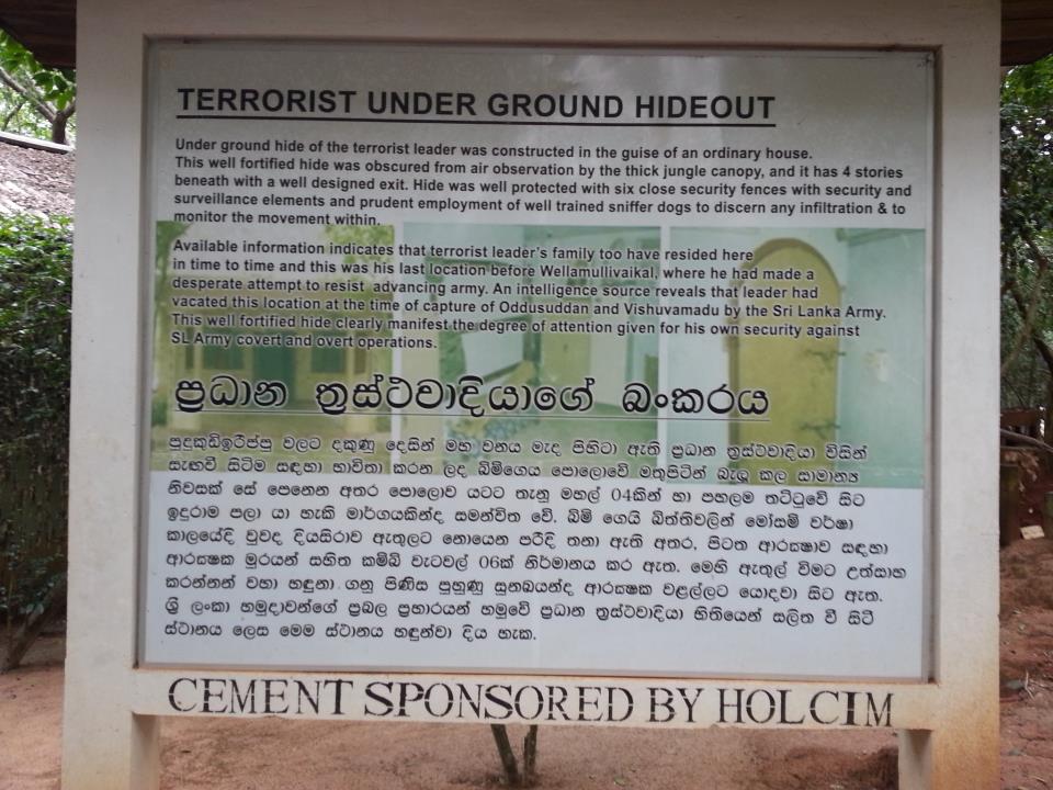 Prahbakharan Family Bunker (since Destroyed)